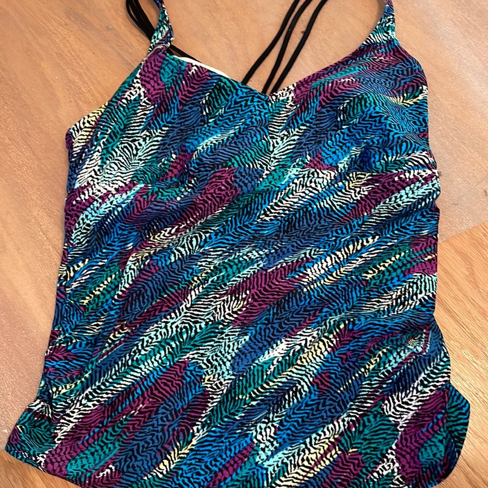 Animal print bathing suit top by Ava and Viv